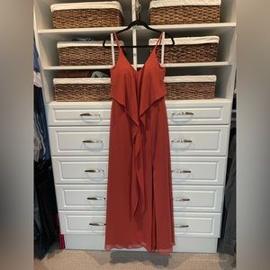 Azazie Terracotta Citrina Dress